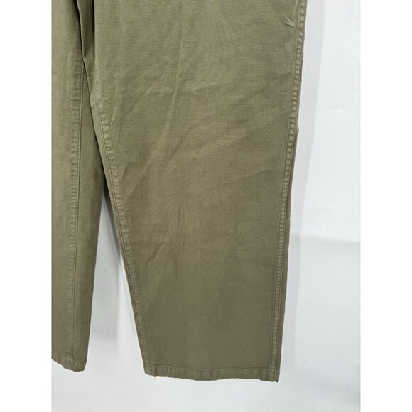 J Crew Slim Wide Leg Pants 29 Garment Washed Army Green Fairy Gremlin Goblin - Picture 10 of 12